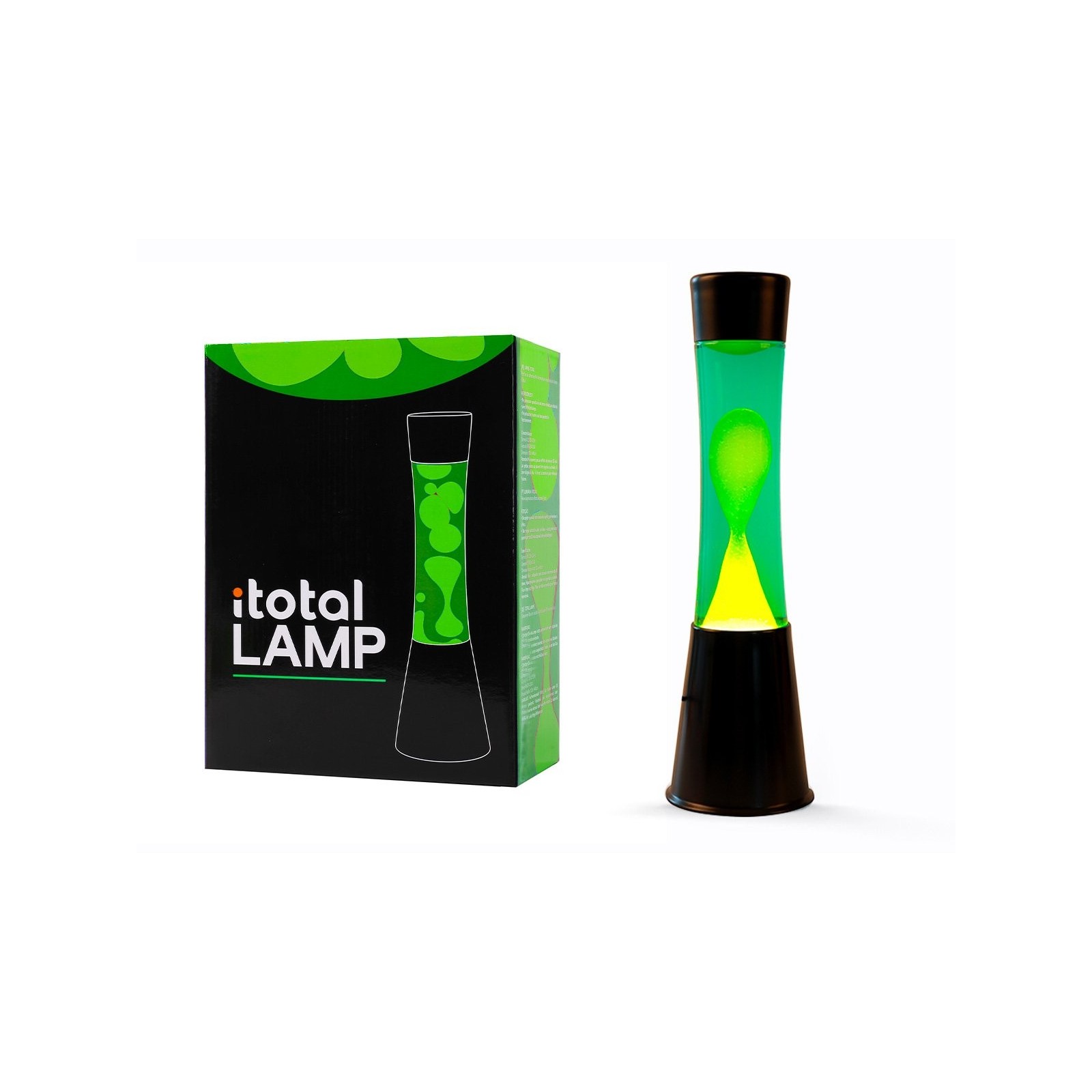 iTotal - Lava Lamp - Black/Green/Yellow - 40 cm (1270429)