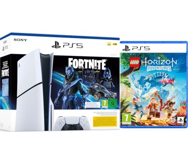 CONSOLA WHITE SLIM EDITION + DUALSENSE (1TB) + FORTNITE COBALT STAR+ LEGO HORIZON ADVENTURES