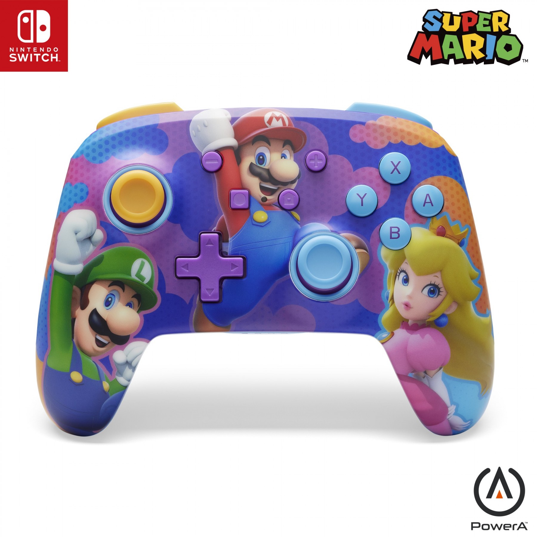 PowerA Enhanced Wireless Controller - Color Splash Heroes Nintendo Switch)