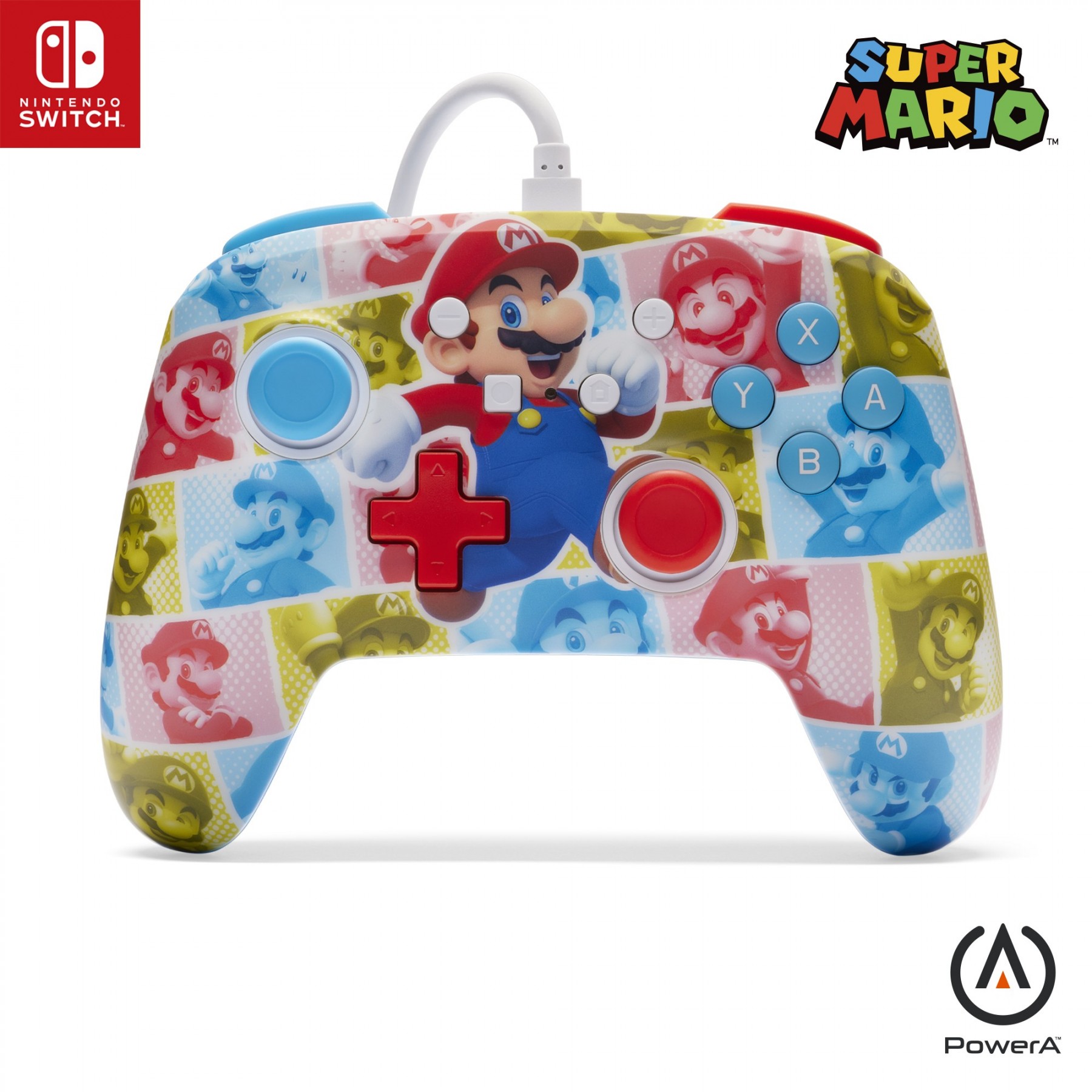 PowerA Enhanced Wired Controller - Mario Hero Reel (Nintendo Switch)