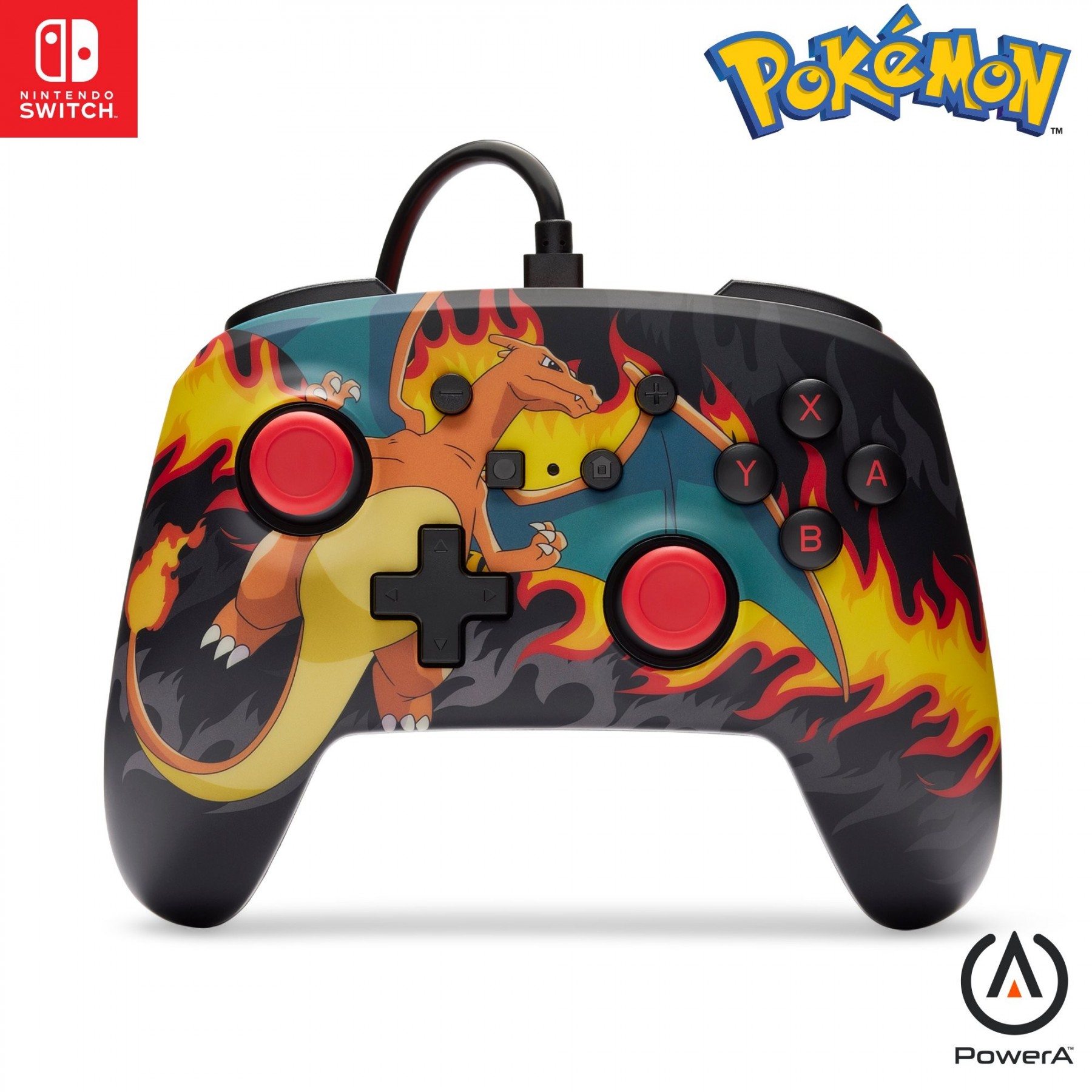 PowerA Enhanced Wired Controller - Charizard Firestorm (Nintendo Switch)