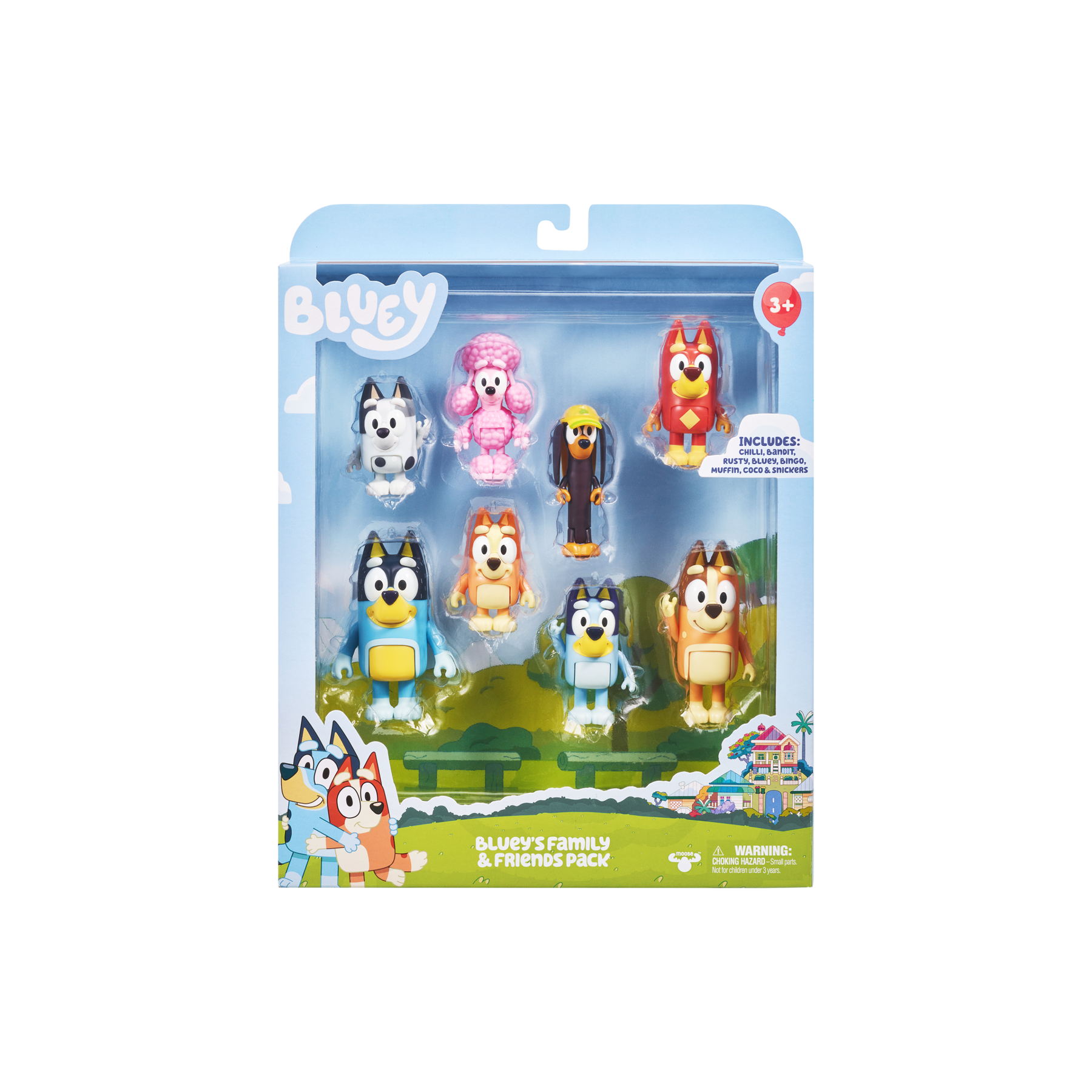 Bluey - PAQUETE MULTIPACK DE 8 FIGURAS DE BLUEY - (90128)