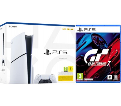 CONSOLA WHITE SLIM EDITION (1TB) + DUALSENSE + GRAN TURISMO 7