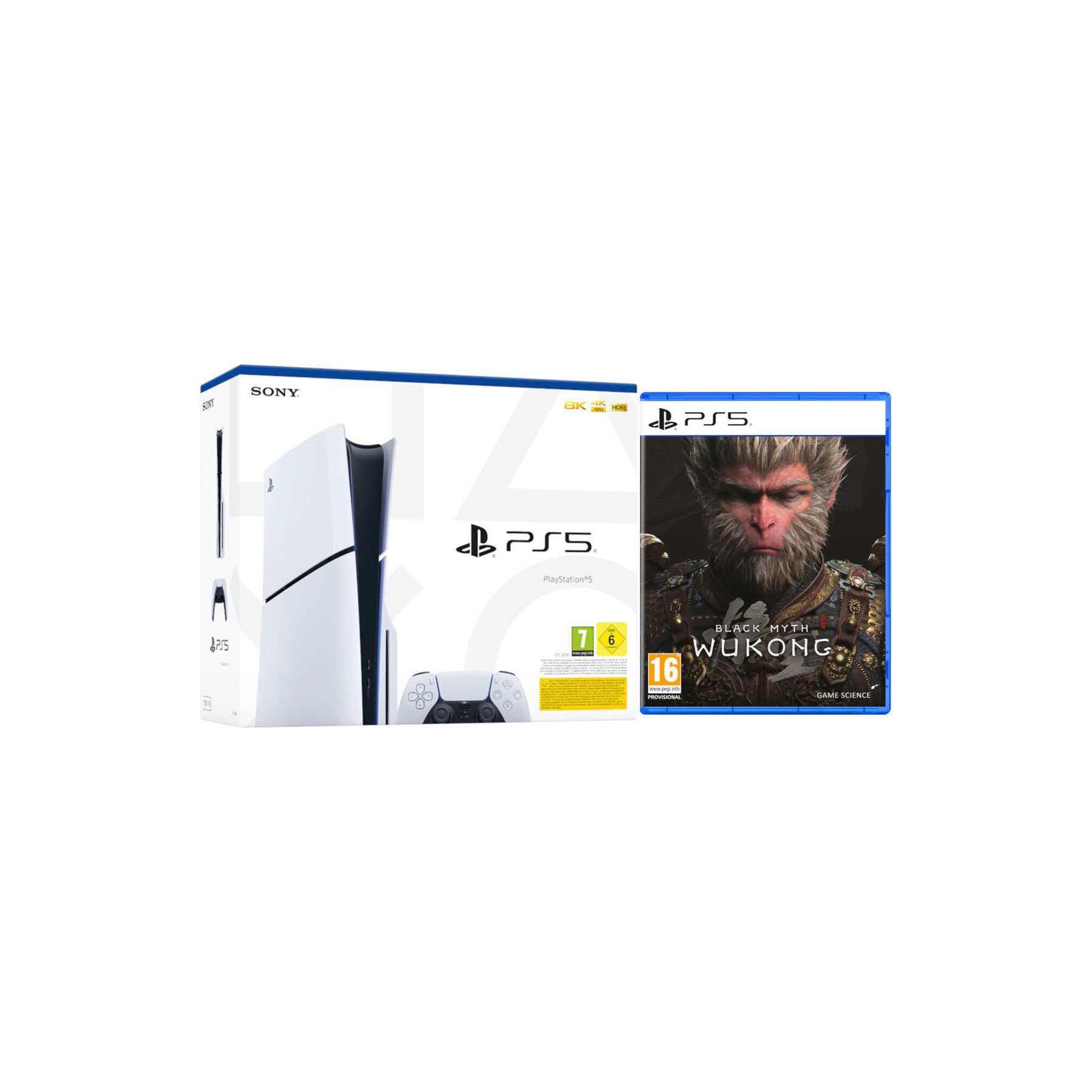 CONSOLA WHITE SLIM EDITION (1TB) + DUALSENSE + BLACK MYTH: WUKONG -DELUXE EDITION-