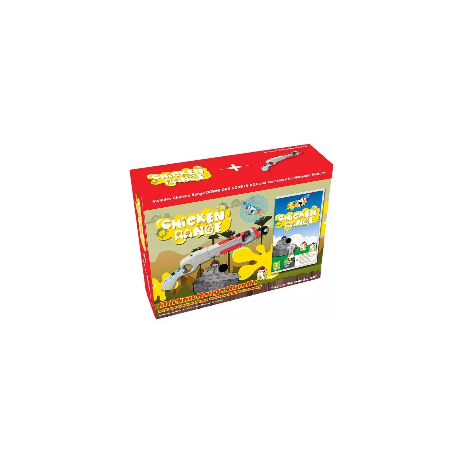 Juego para consola nintendo switch chicken range/ incluye rifle joy-con