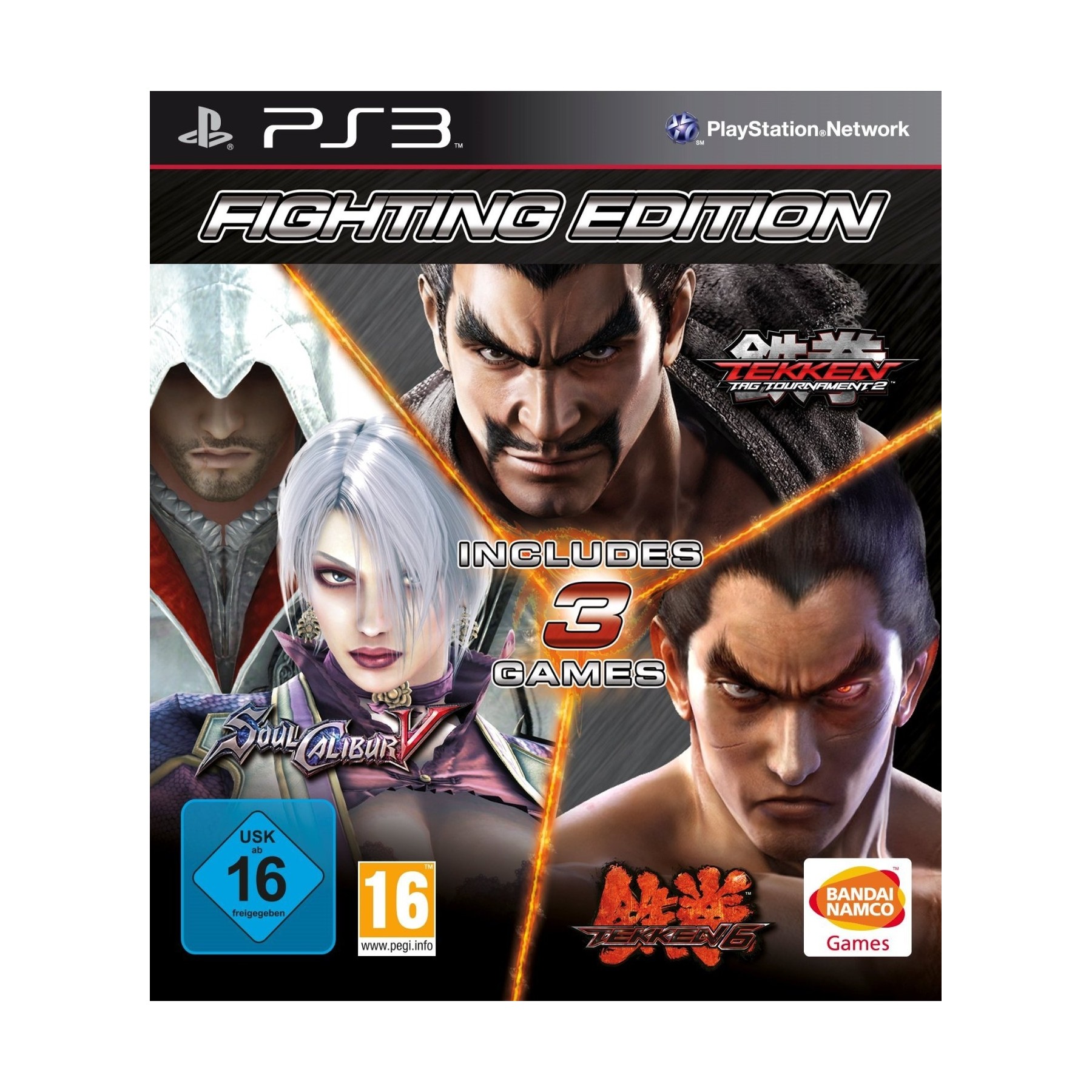 Fighting Edition Tekken 6 + Tekken Tag Tournament 2 + Soul Calibur V 5 Juego para Consola Sony PlayStation 3 PS3