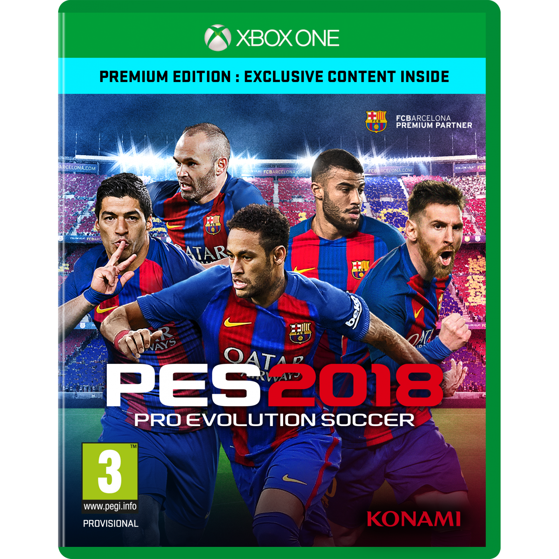 Pro Evolution Soccer (PES) 2018, Premium Edition, Juego para Consola Microsoft XBOX One