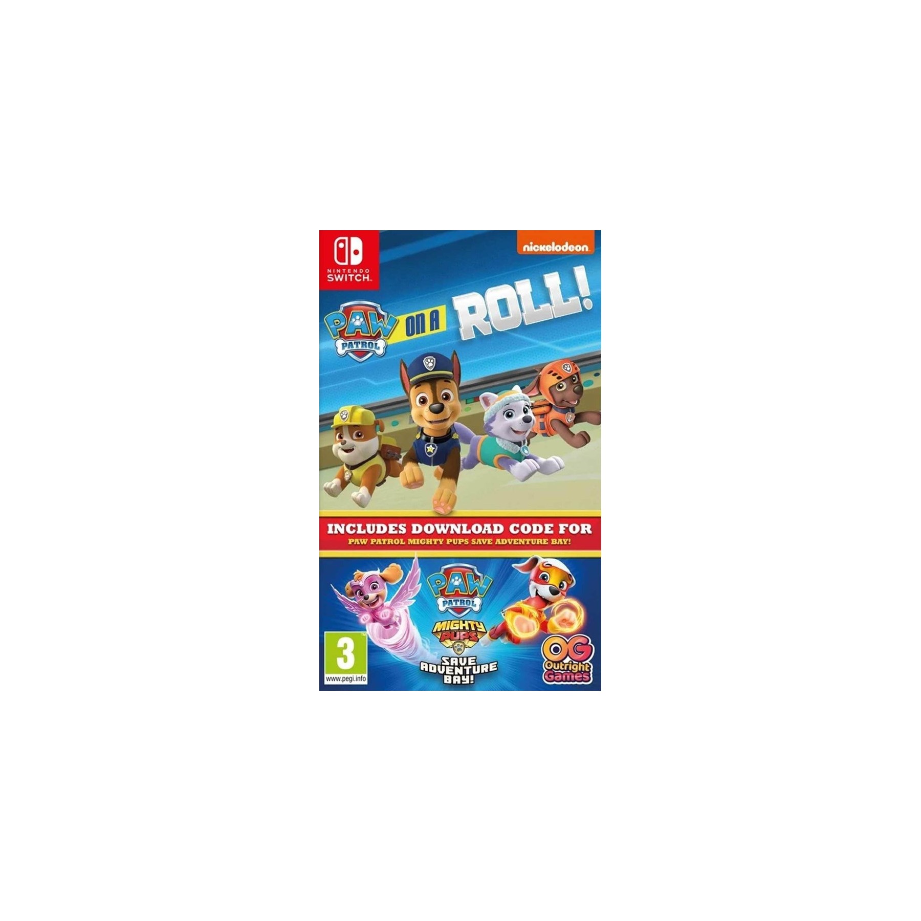 Paw Patrol: On a Roll! & Paw Patrol Mighty Pups: Save Adventure Bay 2 GAMES IN 1 Juego para Consola Nintendo Switch