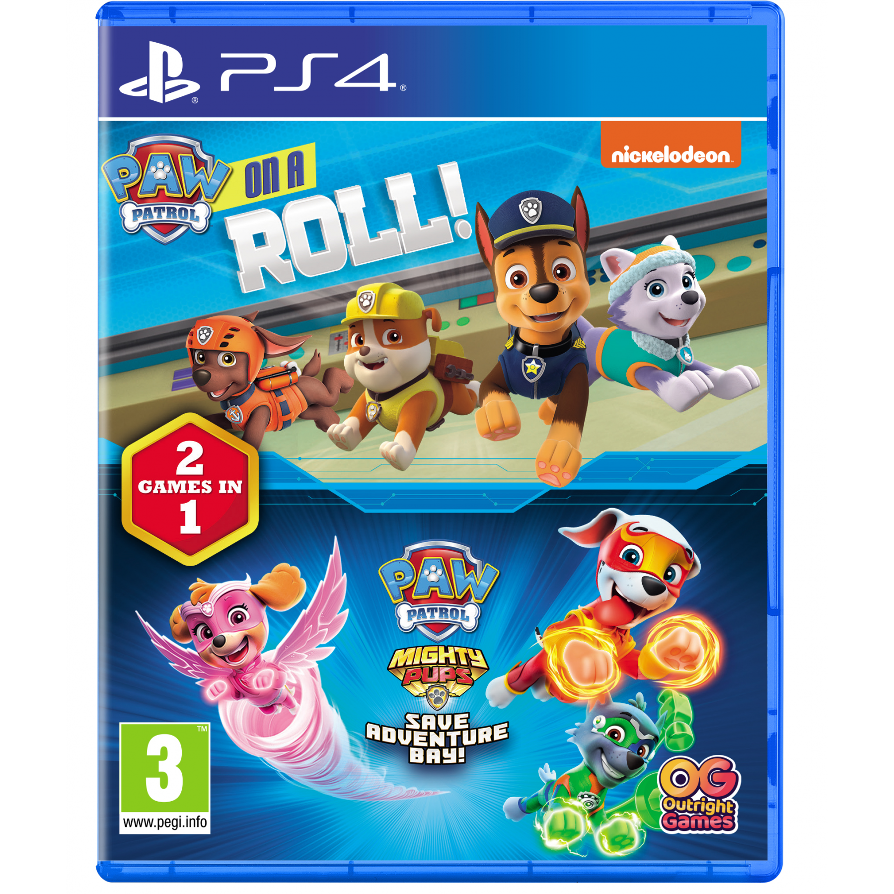 Paw Patrol: On a Roll! & Paw Patrol Mighty Pups: Save Adventure Bay! – 2 GAMES IN 1