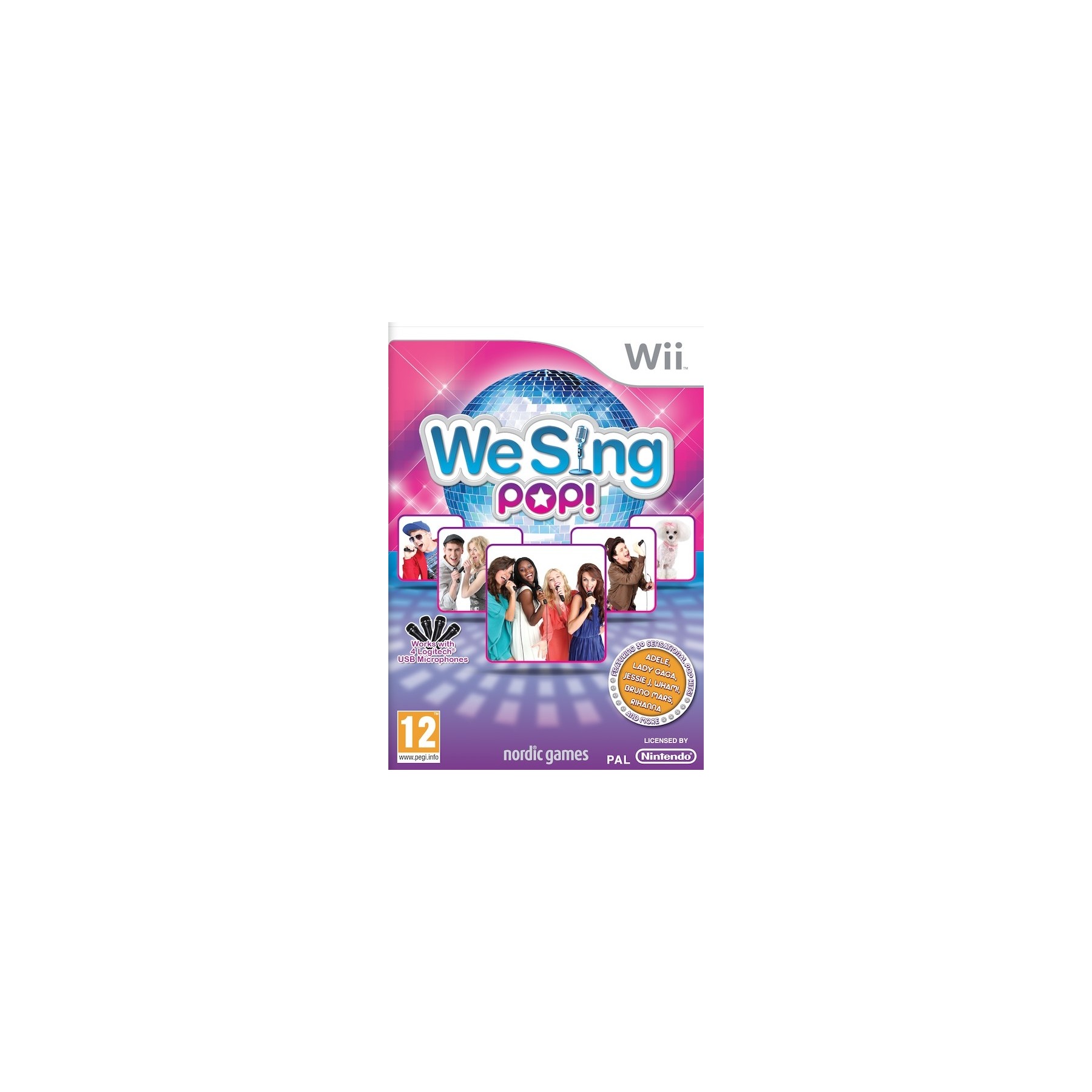 We Sing: Pop (bundle with 2 mics), Juego para Consola Nintendo Wii