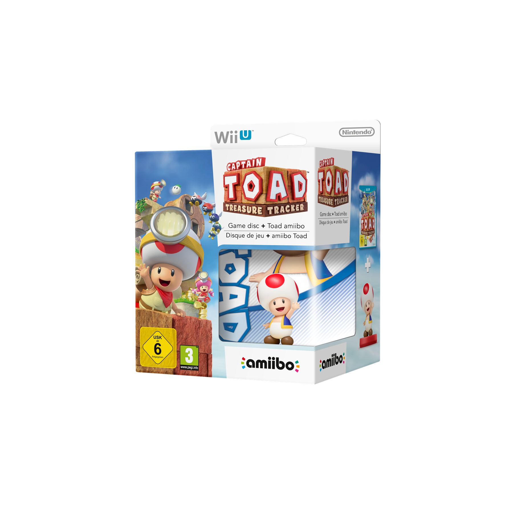 Captain Toad: Treasure Tracker + Amiibo Toad, Juego para Consola Nintendo Wii U