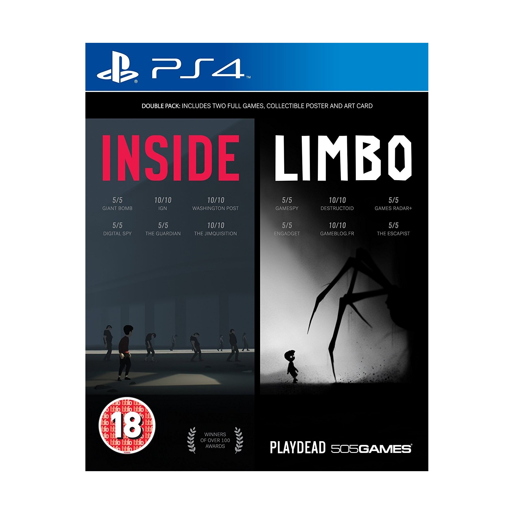 Inside-Limbo Double Pack, Juego para Consola Sony PlayStation 4 , PS4