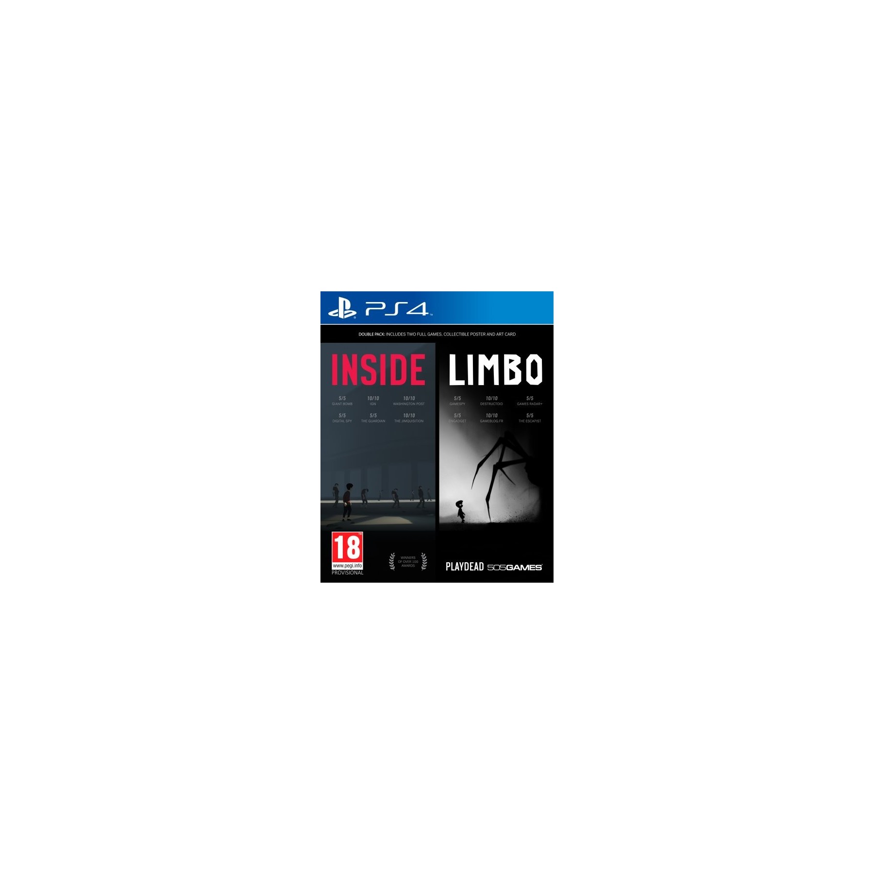 Inside + Limbo Doublepack Juego para Consola Sony PlayStation 4, PS4 [PAL ESPAÑA]