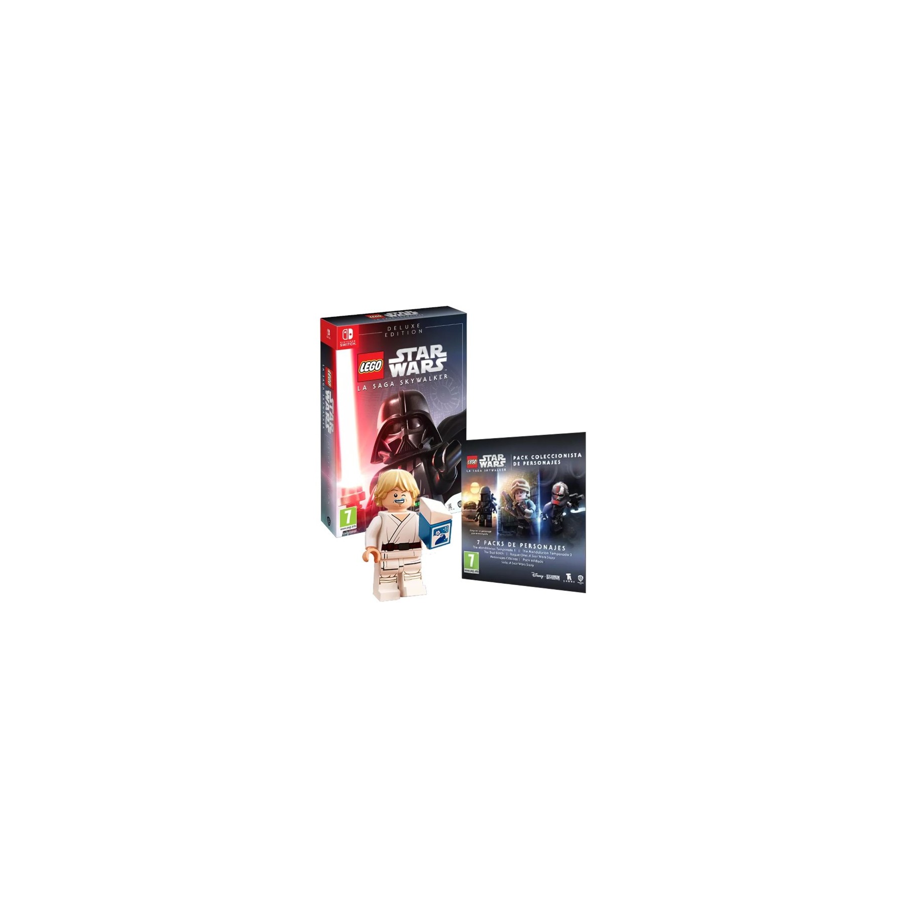 Lego Star Wars: La Saga Skywalker Deluxe Edition (Figura Luke Skywalker+Pack Personajes) Juego para Consola Nintendo Switch [PAL ESPAÑA]