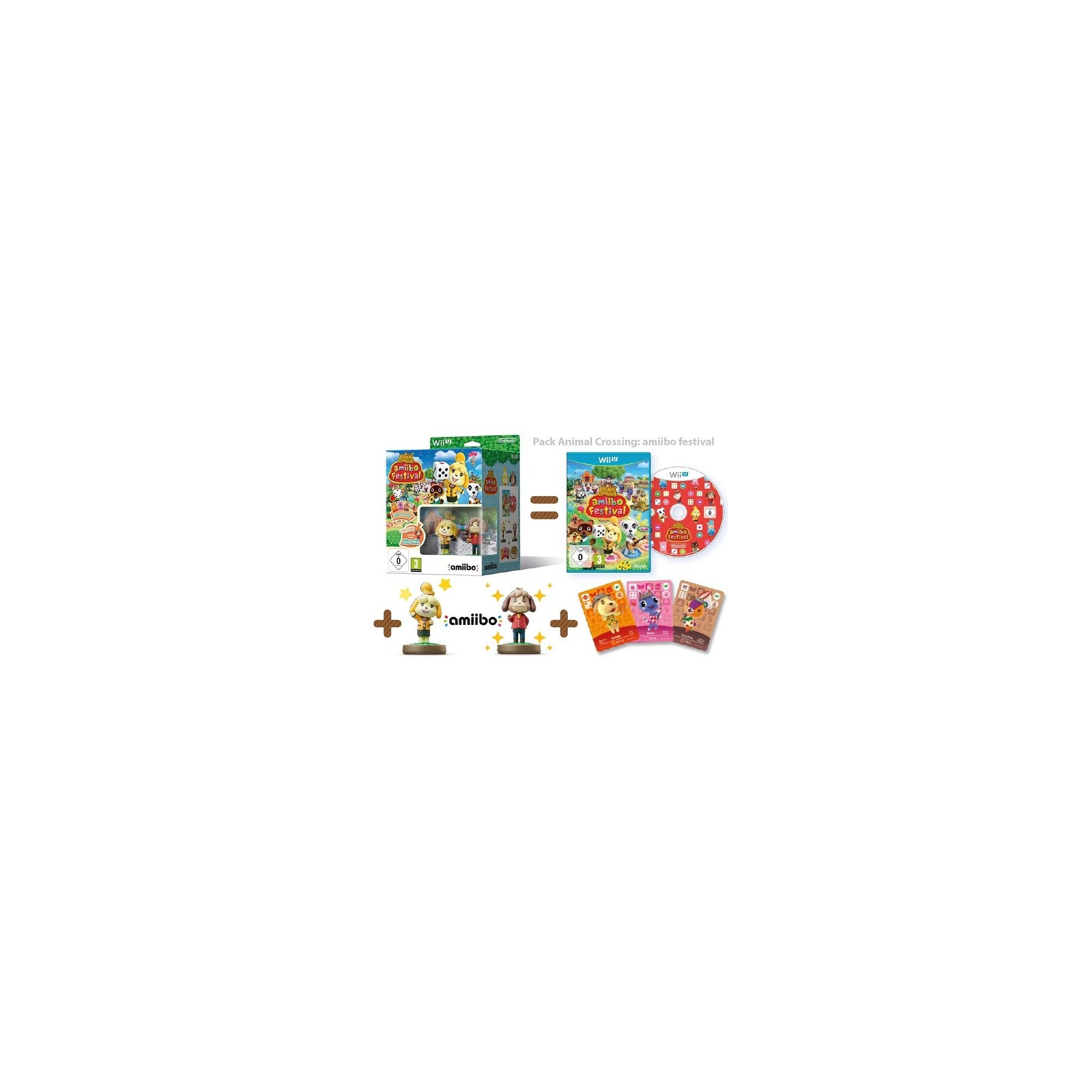 Animal Crossing: Amiibo Festival (2 Figuras Amiibo + 3 Tarjetas Amiibo) Juego para Consola Nintendo Wii U [PAL ESPAÑA]