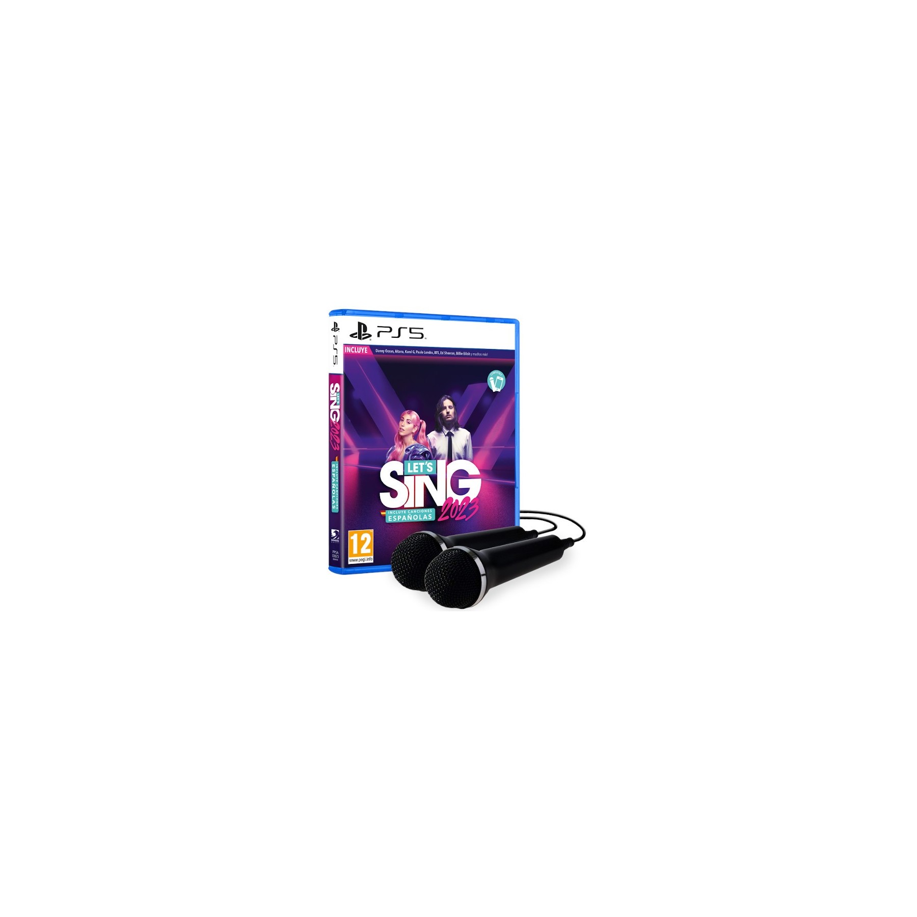 Let'S Sing 2023 (Incluye Canciones En Español) + 2 Microfonos Juego para Consola Sony PlayStation 5, PS5 [PAL ESPAÑA]