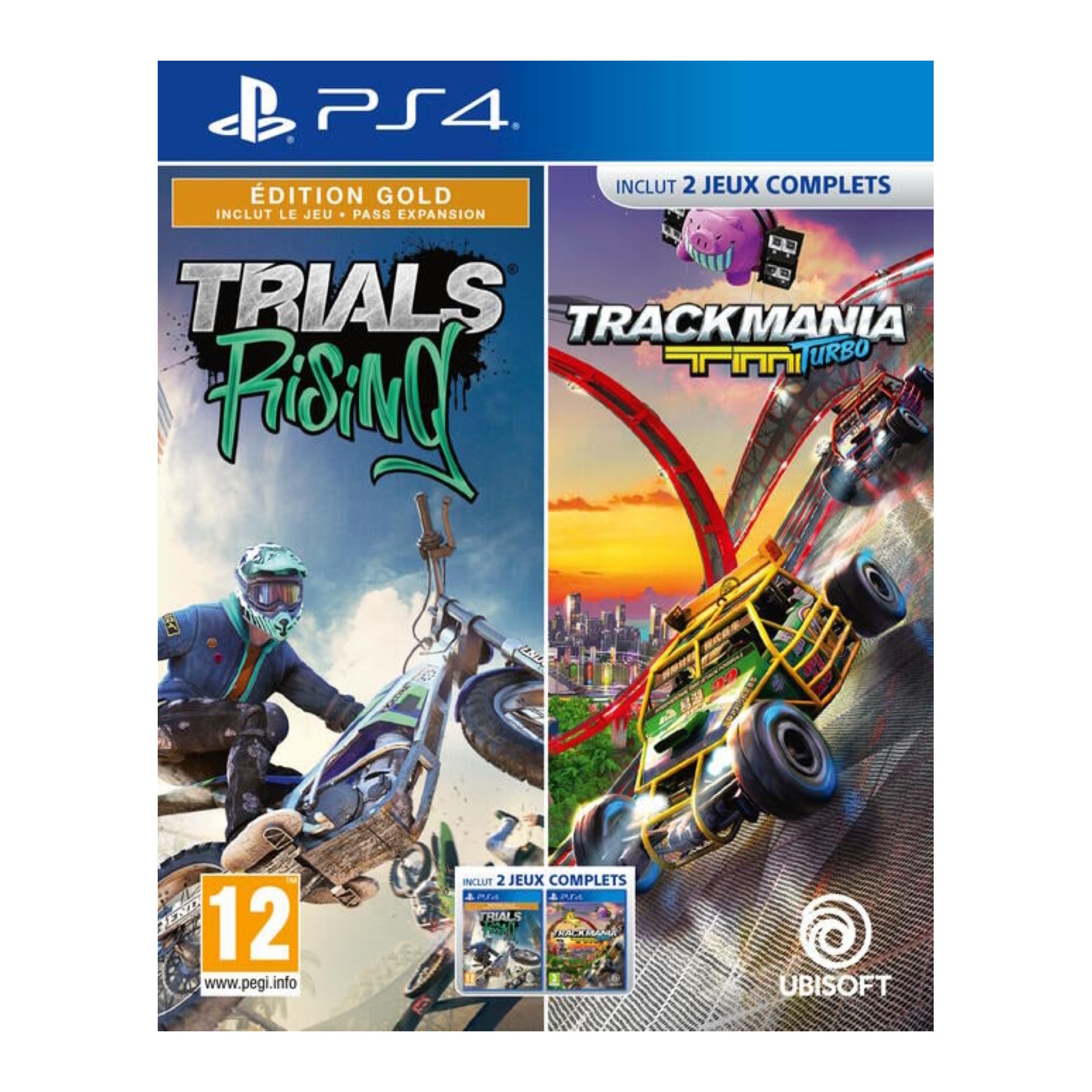 Trials Rising Gold Edition + Trackmania Turbo Juego Fisico para Consola Sony PlayStation 4 PS4 PAL FR