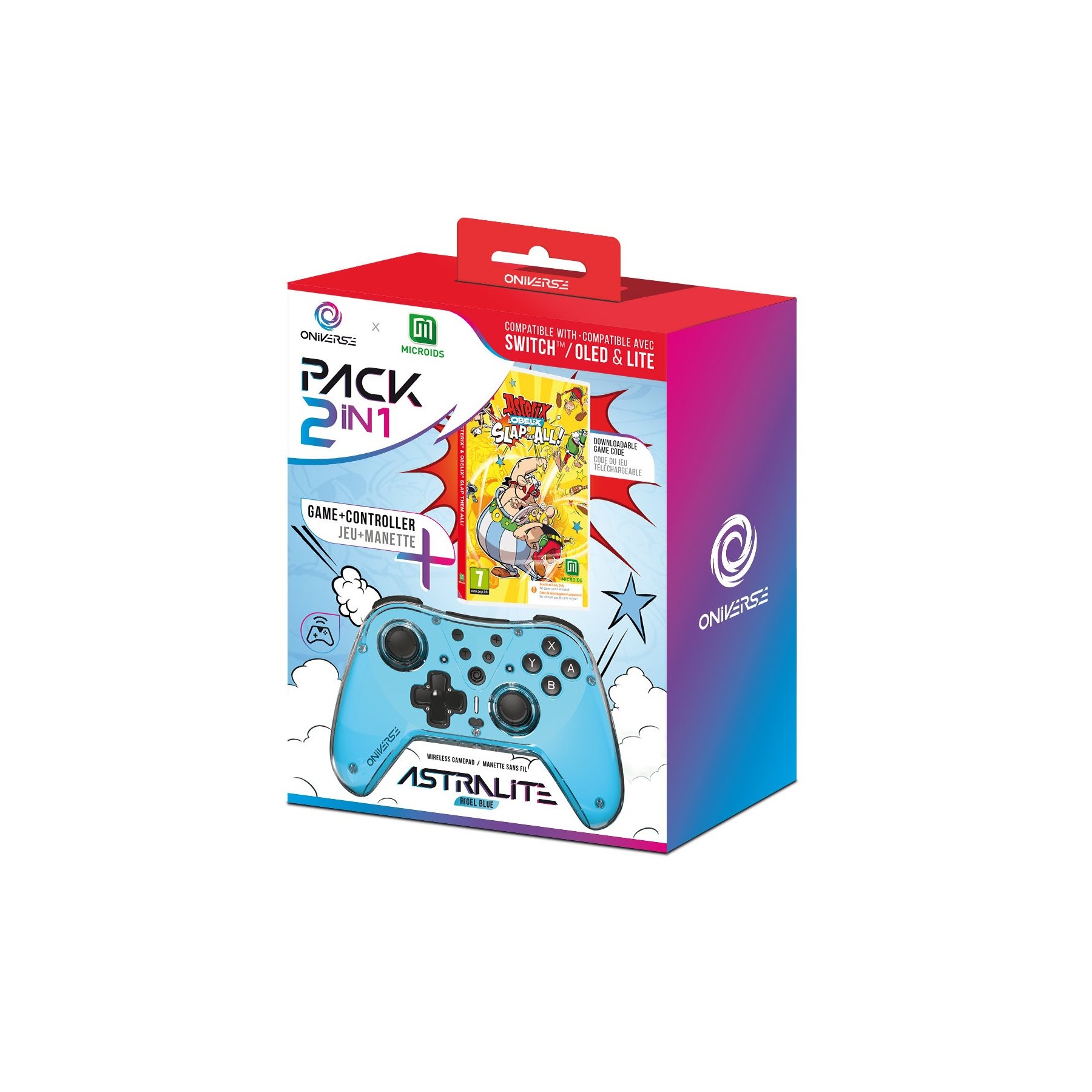 Oniverse Astralite controller + Asterix et Obelix Slap them all! (Code in Box)