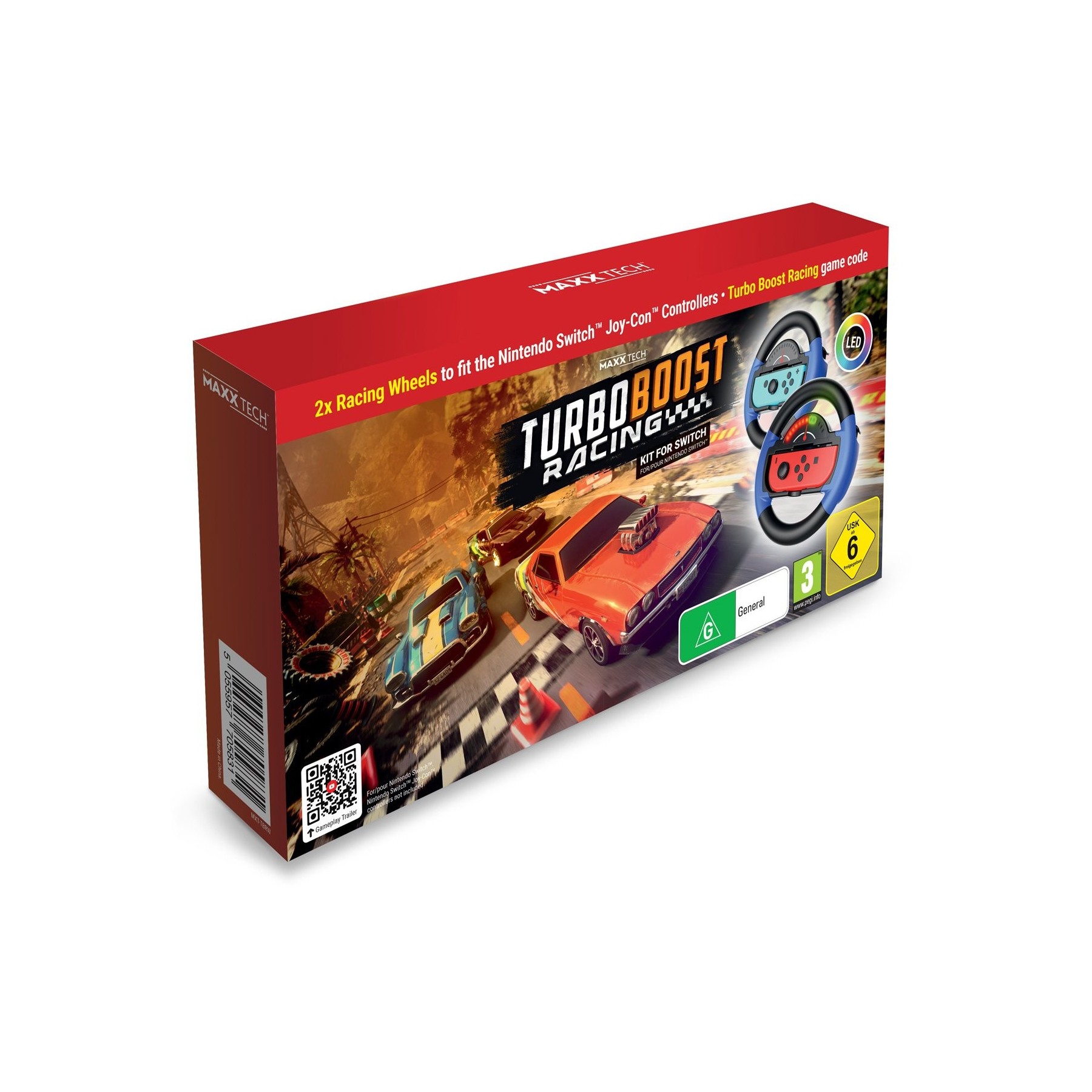 Maxx Tech Turbo Boost Racing Kit Juego Fisico para Consola Nintendo Nintendo Switch