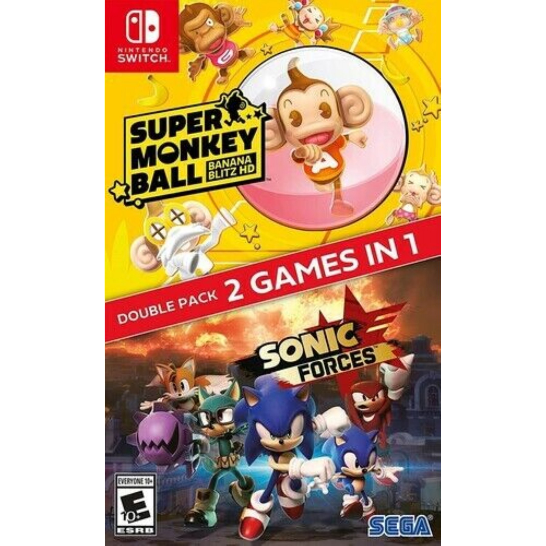 Sonic Forces & Super Monkey Ball: Banana Blitz HD Double Pack Juego Fisico para Consola Nintendo Switch