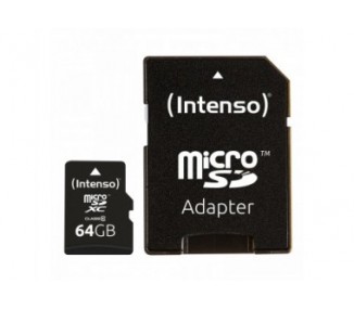 Tarjeta Micro Sd Intenso 64 Gb  Clase 10 + Adaptador