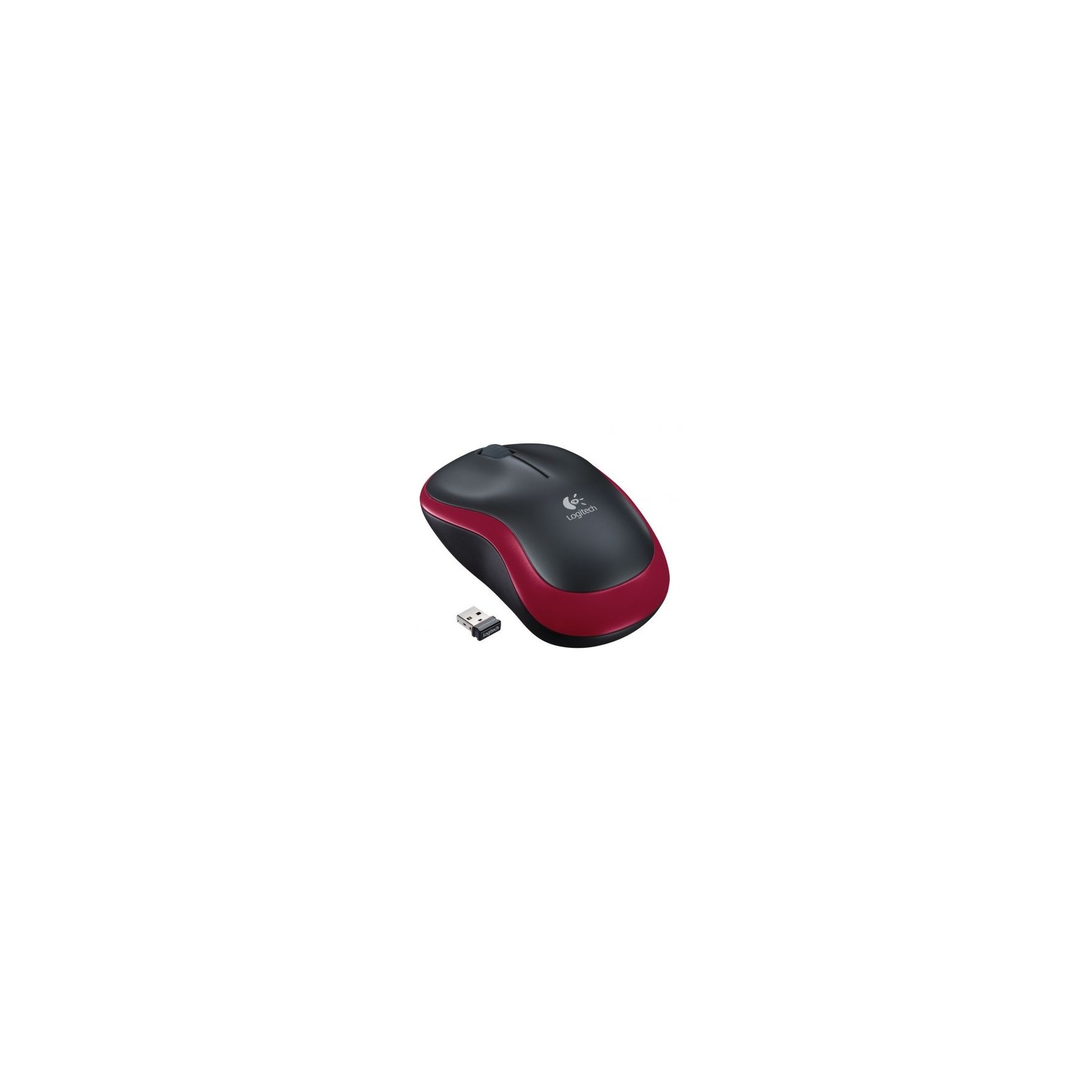 Raton Optico Logitech M185 Wireless Rojo