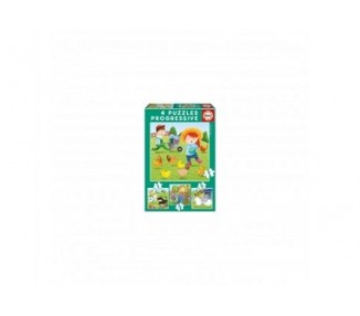 Puzzles progresivos Animales de la Granja 6-9-12-16pz