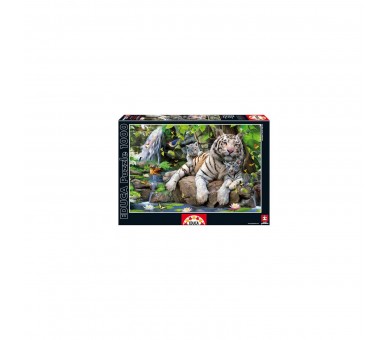 Puzzle Tigres Blancos Bengala 1000pz