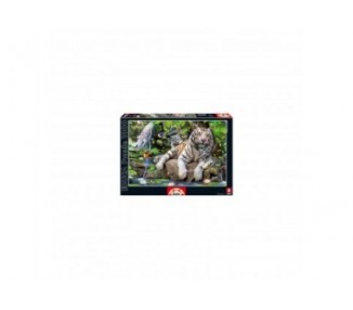 Puzzle Tigres Blancos Bengala 1000pz