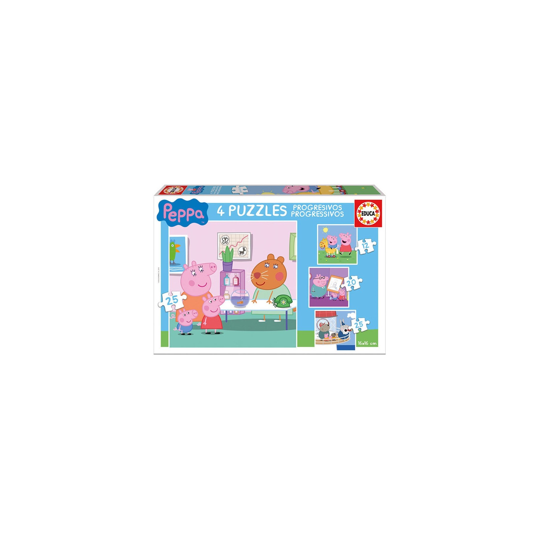 Puzzles progresivos Peppa Pig 12-20-25-25pz