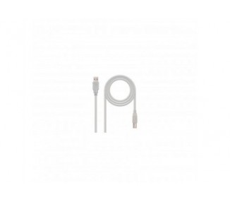 Nanocable Cable Usb 2.0 Impresora, Tipo A/M-B/M, Beige, 1.0