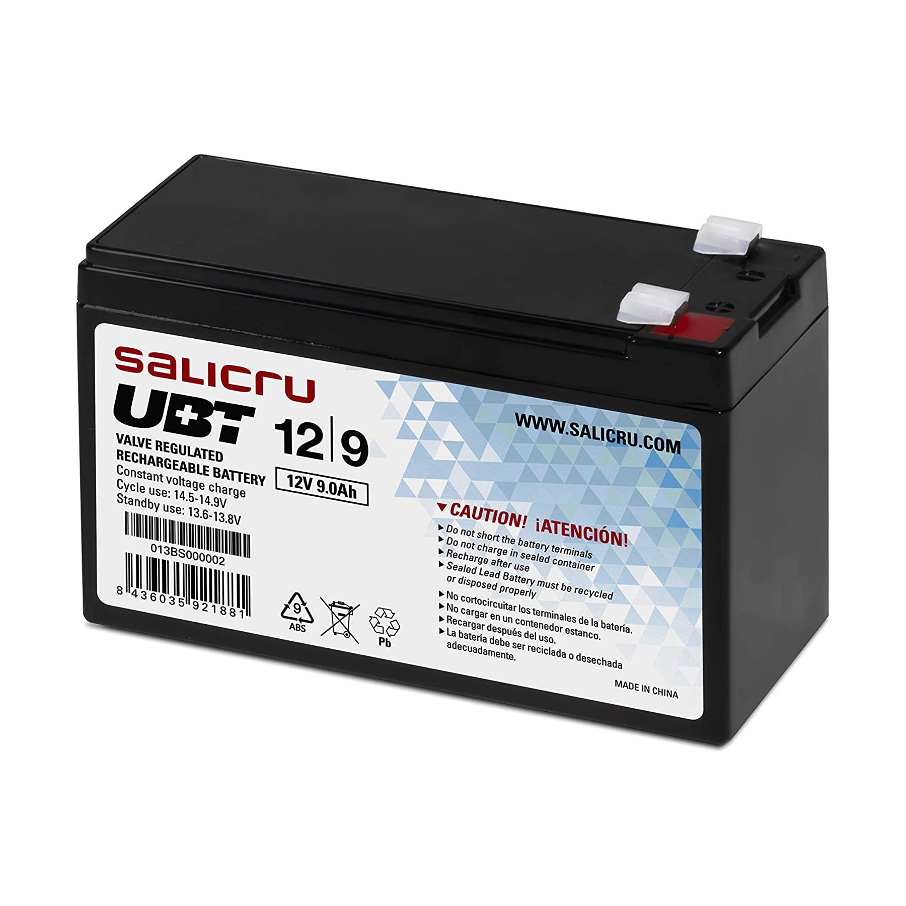 Bateria Salicru 9Ah/12V Para Sai Ubt 12/9