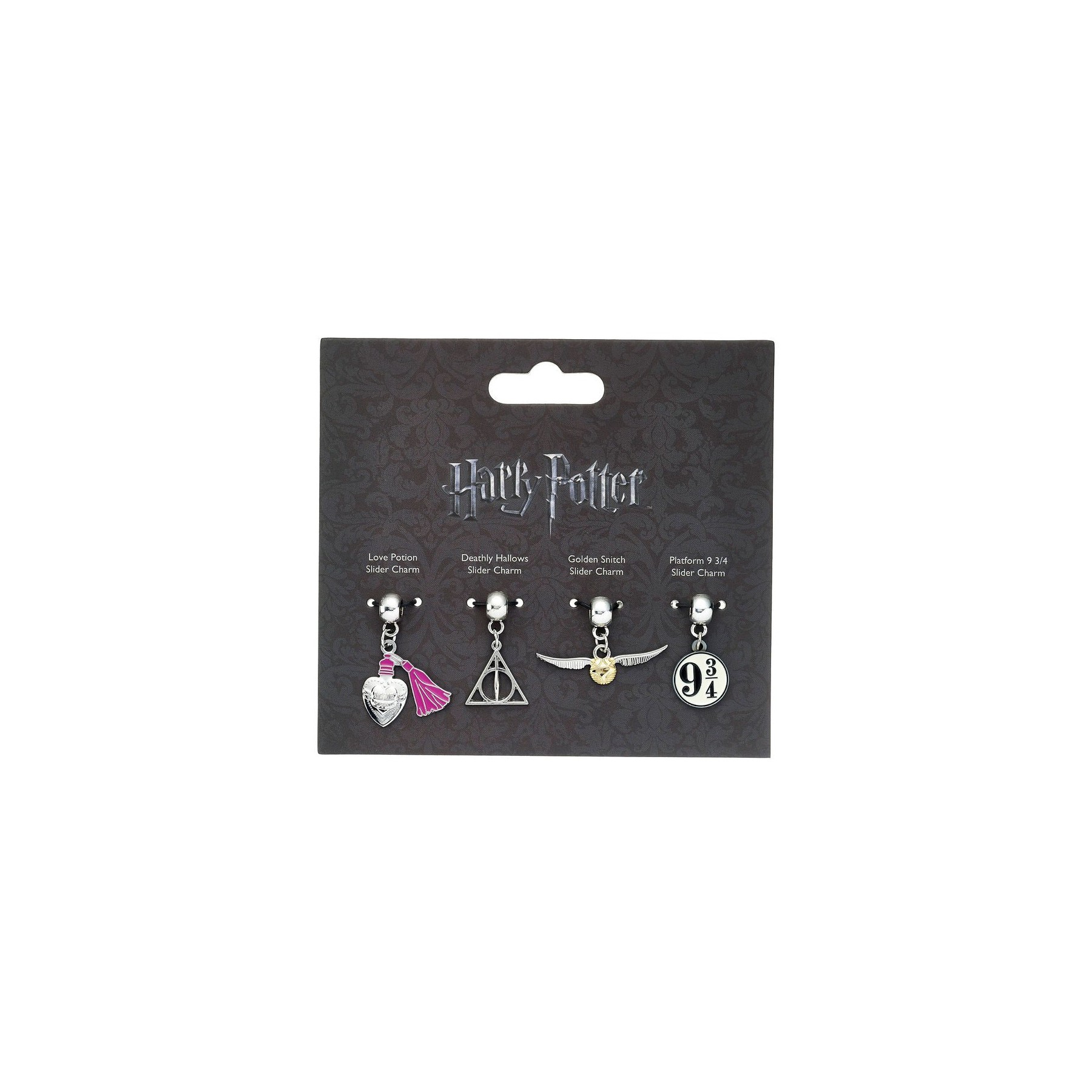 Set 4 colgantes charm Harry Potter surtido