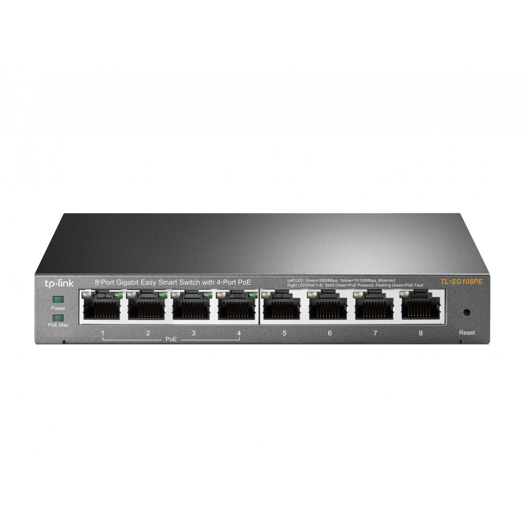 Switch Semigestionable Tp-Link Sg108Pe 8P Giga Alimentacion