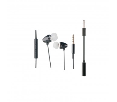 Auriculares Intrauditivos Muvit Muhph0016 Negros - Micrófono