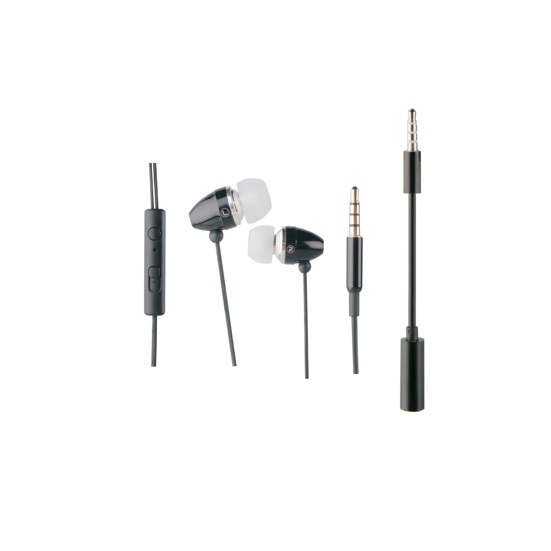 Auriculares Intrauditivos Muvit Muhph0016 Negros - Micrófono