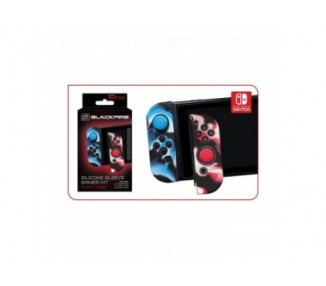 Silicone Sleeve Joycon Gamer Kit Blackfire N Switch