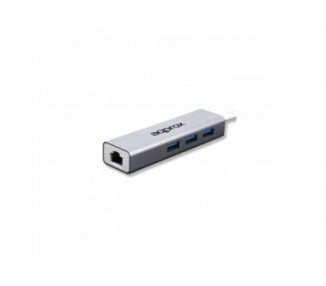 Adaptador Ethernet + Hub Usb 3.0 Approx Appc07Ghub