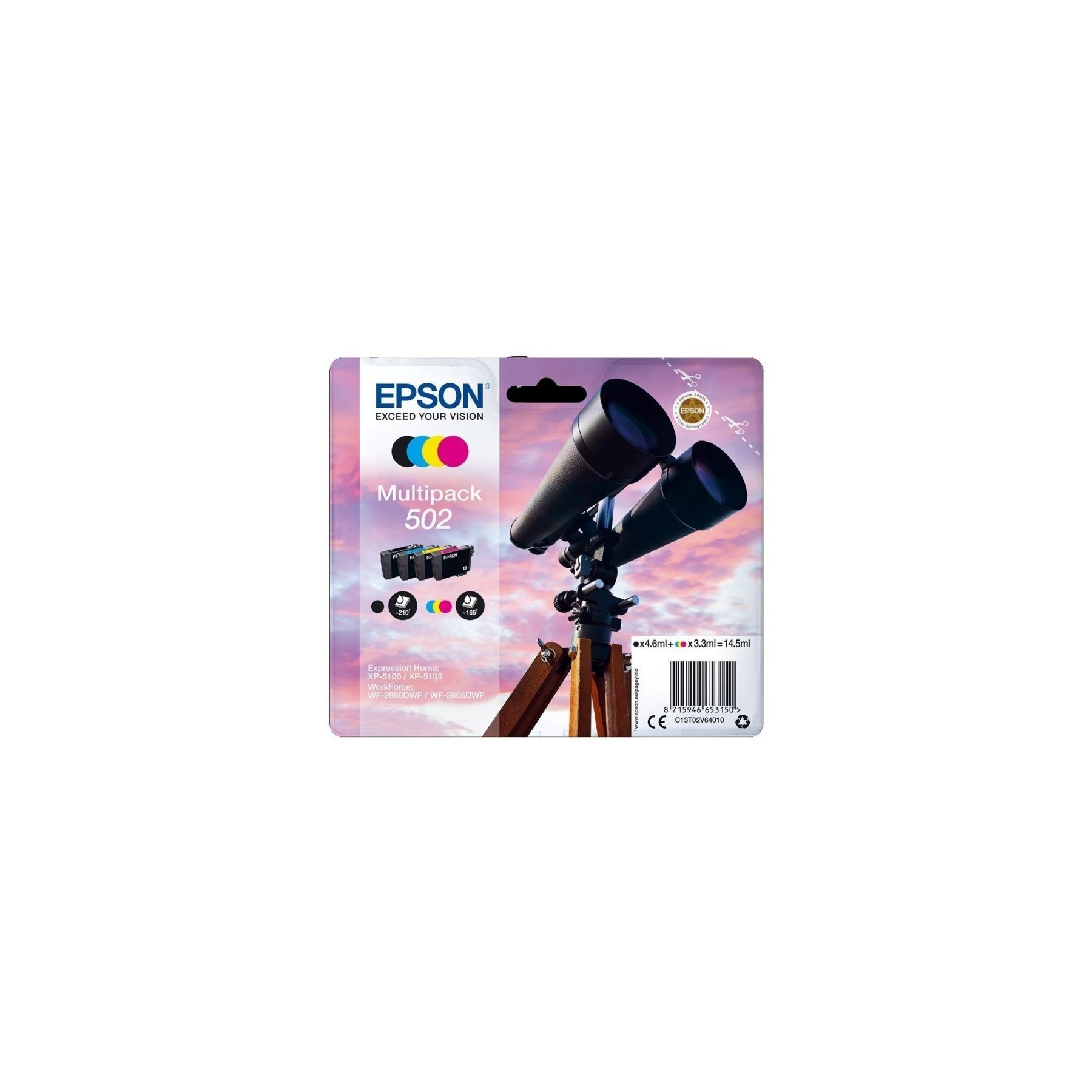 Cartucho De Tinta Original Epson Nº502 Multipack/ Negro/ Cia