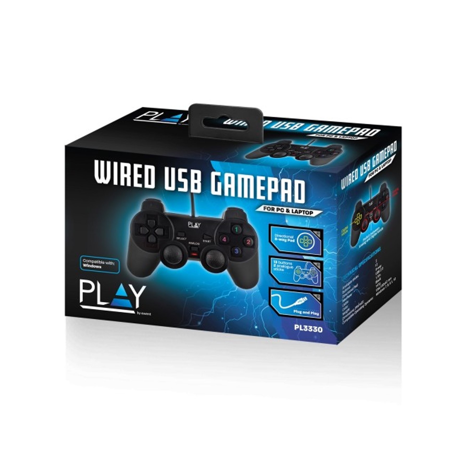 Mando Gamepad Ewent Pl3330 Usb Pc