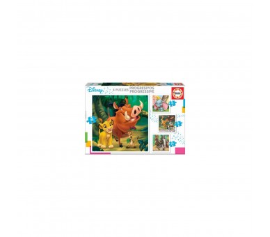 Puzzle Progresivos Disney Animals Dumbo + Bambi + Rey Leon +