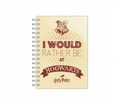 Cuaderno A5 I Would Rather Be At Hogwarts Harry Potter