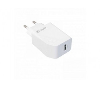 muvit for change transformador USB 2.4A 12W blanco