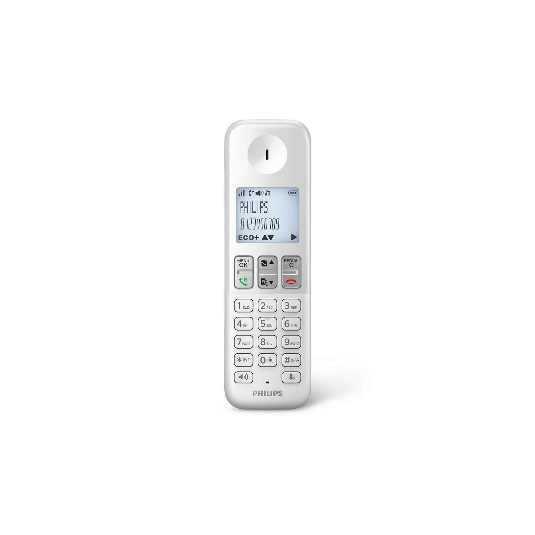 Teléfono Fijo Duo Philips D1602B 34 Blanco