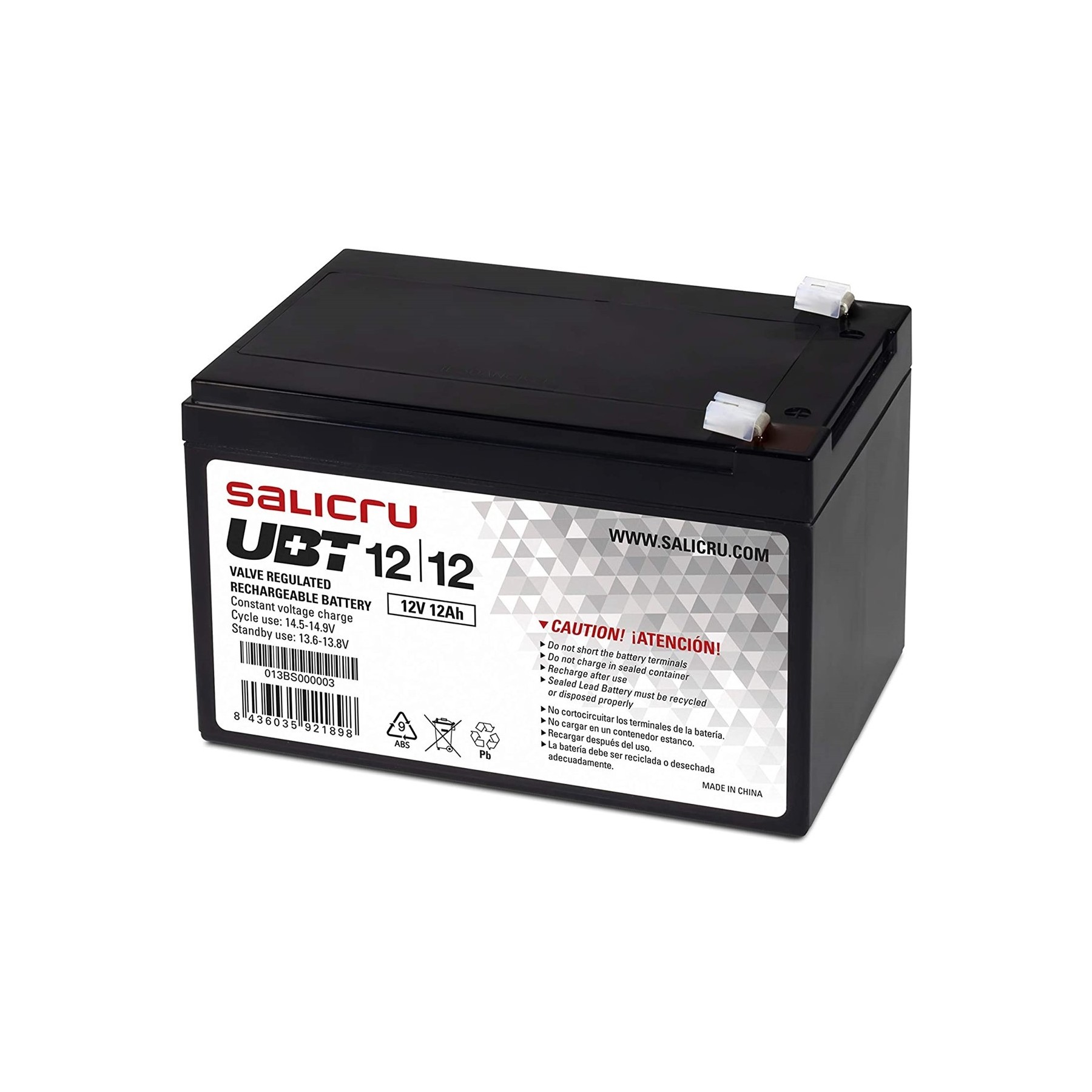 Batería Salicru Ubt 12/12 Compatible Con Sai Salicru Según E