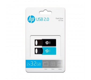 Pack 2 Memorias Usb 2.0 Hp