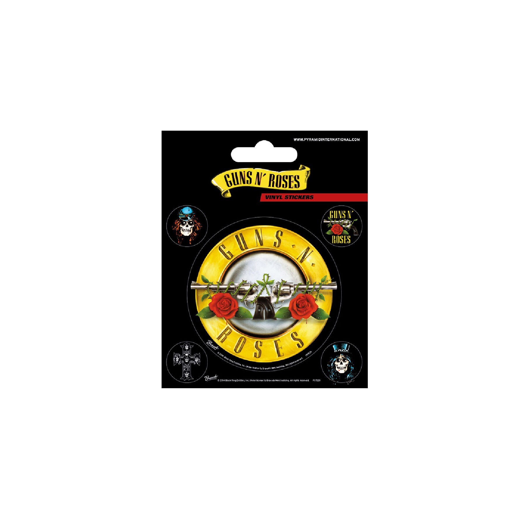 Juego De Pegatinas Guns N Roses Logo Bullet