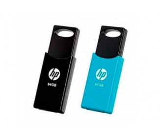 Pendrive Hp 64Gb Usb 2.0 V212W Negro/Azul Pack 2