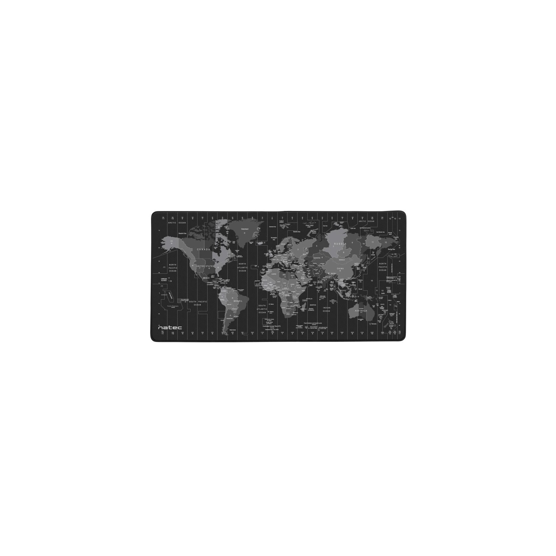 Alfombrilla Natec Time Zone Map Maxi 800X400 Mm Raton