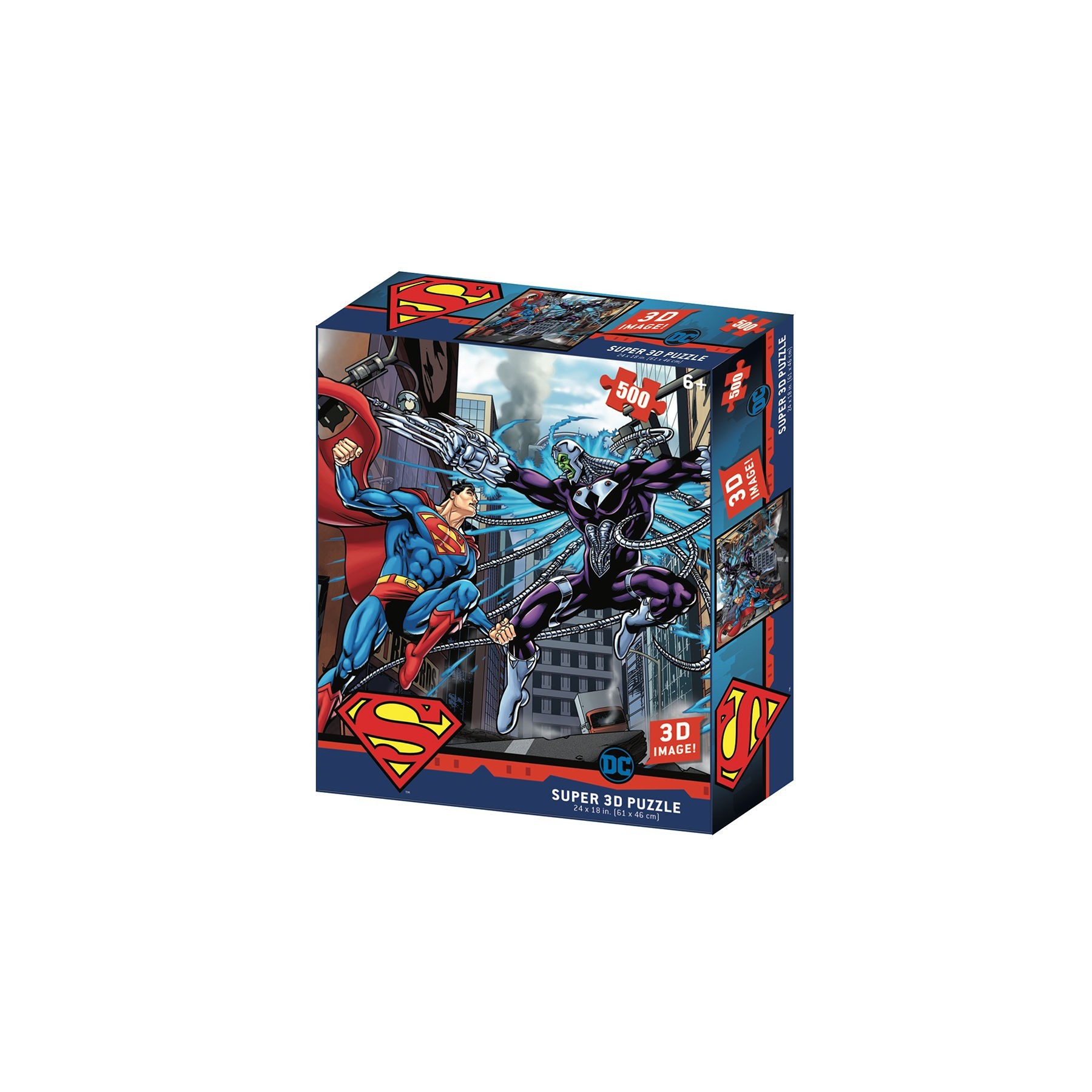 Puzzle Lenticular Dc Comics Superman Vs. Brainiac 500 Piezas